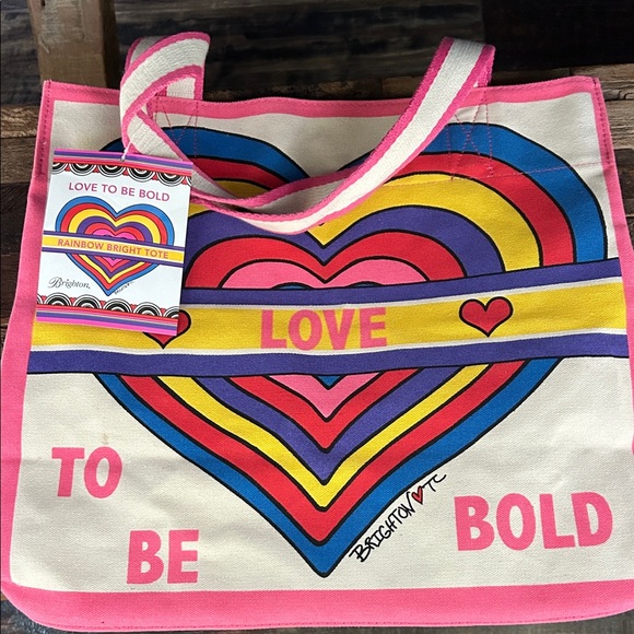 Brighton Rainbow Bright Tote w/artwork from Tom Clancy, NWT - Picture 1 of 11